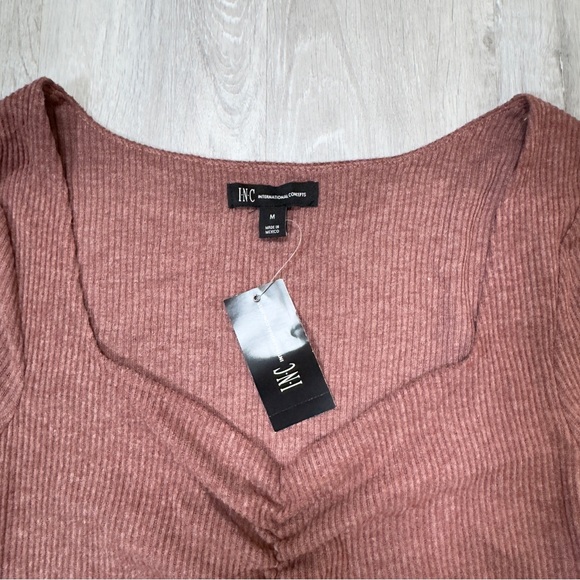 INC International Concepts Brown Long Sleeve Dress M - Picture 4 of 8